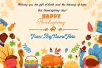 Write Your Name On Thanksgiving Wishes Card Online