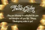 Luxury Sparkle Gold Thanksgiving Greeting Card Template