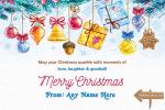 Christmas Greeting Card With Colorful Gift Box With Name Edit