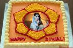 Happy Birthday Cake For Diwali With Photo Frames
