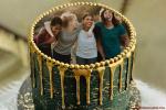 Luxury Golden Border Birthday Cake Template With Photo Editing