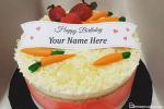 Carrot Birthday Wishes Cake With Name Online