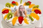 Free Fresh Fruit Birthday Cake With Photo Frame