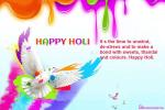Download Best Holi Wishes Colourful Pigeon Card