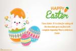 Happy Easter Day Holiday Colorful Egges Greeting Card