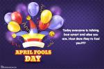 Realistic April Fools Day Card With Colorful Balloons