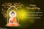 Realistic Lord Buddha Vesak Day Greetings Card