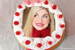 Cherry Happy Birthday Wishes Cake With Photo
