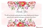 Beautiful Floral Hand Drawn Wedding Thank You Card Template