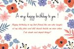 Watercolor Floral Happy Birthday Card With Name Wishes