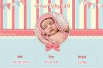 Personalize Latest Baby Girl Birth Announcement Card