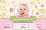 Floral Baby Girl Birth Announcement Templates