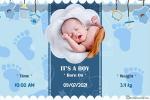 Boy Birth Announcements Cards Maker Online