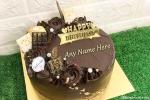 Happy Birthday Dark Chocolate Cake With Name Edit