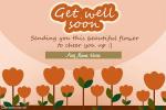 Beautiful Flower Get Well Soon Cards With Name Online Editing