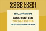 You Can Do It Good Luck Card With Name Edit