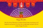 Happy Navratri Durga Puja Greeting Cards