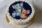 Funny Tom & Jerry Birthday Cake With Name Editing