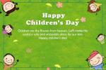 Children's Day Greeting Card With Cartoon Childrens Background