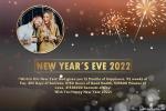 Free 2022 New Year Greeting Card With Golden Fireworks And Photo