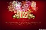 Shiny Happy New Year 2022 Greeting Card With Fireworks