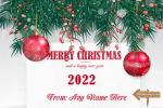 Merry Christmas & Happy New Year 2022 Card With Name Edit