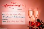 Write Name On Wedding Anniversary Card For Wife Or Husband