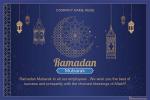 Happy Ramadan Mubarak Greetings Card For Company