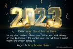 Write Name On Happy New Year 2023 Wishes Card