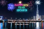 New Year 2023 Video Card With Colorful Fireworks Background