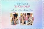 Gradient Happy Birthday Wishes Photo Frames for Love