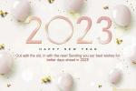 Pink Balloon New Year 2023 Card Card Maker