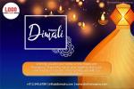 Diwali Greeting Card for Company With Diya Lights