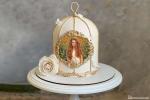 Luxurious Royal Birthday Cake With Photo Frames