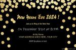 Sparkling New Year's 2024 Eve Party Invitation Cards Maker