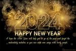 New Year 2024 Fireworks Wishes Cards Online Free