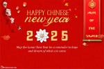 Chinese New Year Greeting Card 2025 Year of the Snake