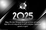 Free Online Silver Happy New Year 2025 Card Maker