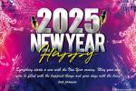 Happy New Year 2025 Wishes Card Maker Online