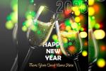 Champagne New Year 2025 Card With Name Online