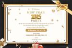 Free New Year 2025 Party Invitation Template