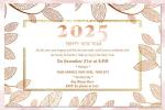 Rose Gold New Year 2025 Invitation Card