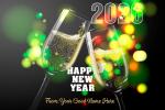 Champagne New Year 2026 Card With Name Online