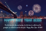 Happy New Year 2026 Fireworks Animated Wishes Card GIFs