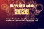 Sparkling Fireworks New Year Greeting Card 2026