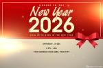 Cheer To The New Year 2026 Invitation Cards