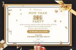 Free New Year 2026 Party Invitation Template