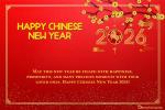 Wishes You Happy Chinese New Year 2026 Greeting Cards
