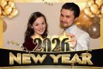 Creative Happy New Year 2026 Frame Design With Balloons