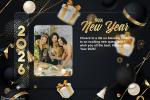 Decorate Glittering New Year 2026 Cards With Photos And Wishes